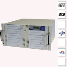 CopyRack 5 CD Duplicator Standard PC Connected - cd duplicator 19 inch serverkast 5u behuizing dupliceren cd dvd usb pc aansluiting
